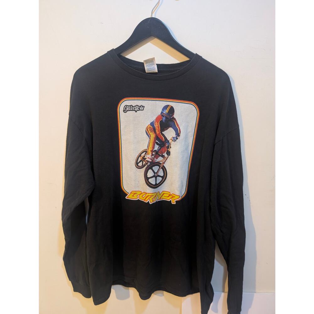 VINTAGE Raleigh Burner BMX Bicycle Longsleeve 90s Single Stitch Shirt Sz XL